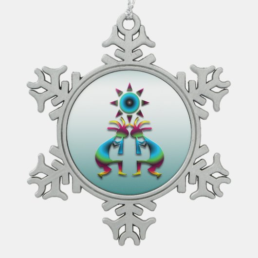 2ココペリ#41 スノーフレークピューターオーナメント (正面)