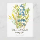 2コリント人ウォークバイ信仰聖なる書物、 経典祈りの言葉カード ポストカード (正面)