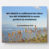 2コリント人12時9分私の恵みは十分… フォトプラーク (正面)
