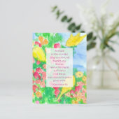 2コリント聖なる書物、 経典バイブル神の恵みの花 ポストカード (スタンド正面)