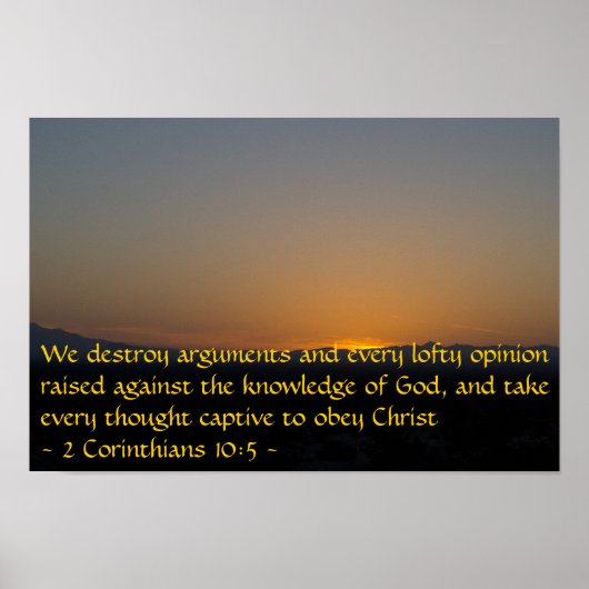 2コリント10:5 ポスター (正面)