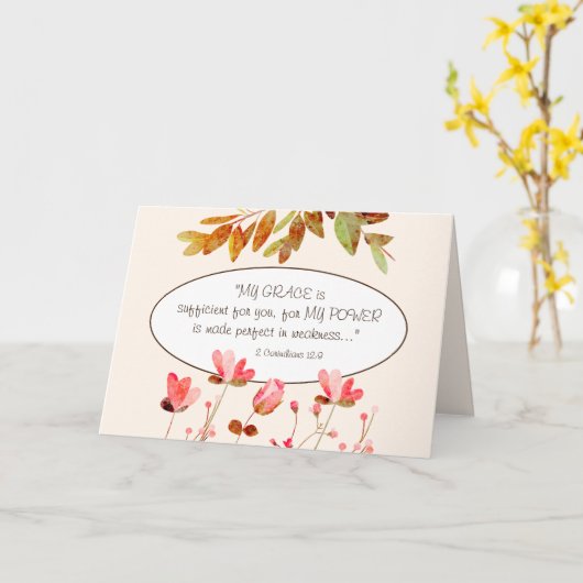 2コリント12:9わたしの恵みはあなたのために十分である カード