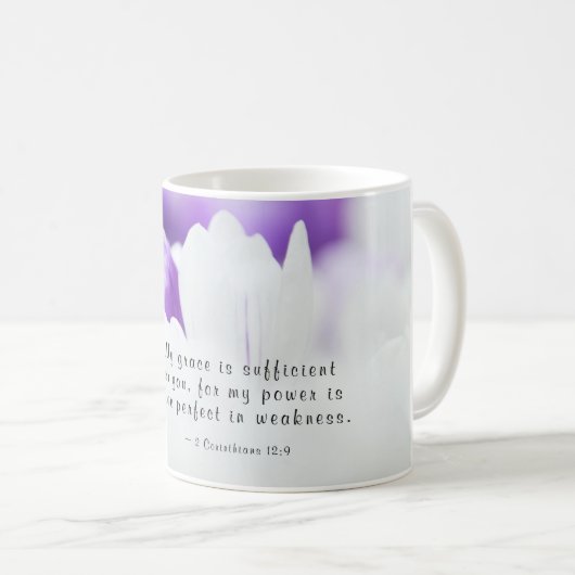 2コリント12:9わたしの恵みはあなたのために十分である コーヒーマグカップ (正面右)