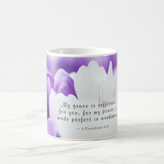 2コリント12:9わたしの恵みはあなたのために十分である コーヒーマグカップ (中央)