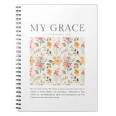 2コリント12:9わたしの恵みはあなたのために十分である ノートブック (正面)