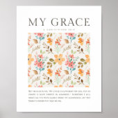 2コリント12:9わたしの恵みはあなたのために十分である ポスター (正面)