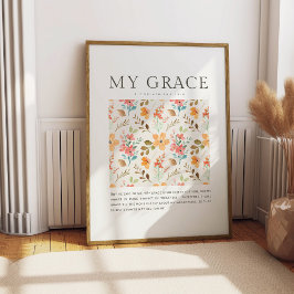 2コリント12:9わたしの恵みはあなたのために十分である ポスター