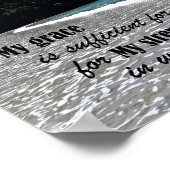 2コリント12:9わたしの恵みはあなたのために十分である ポスター (角)