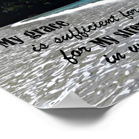 2コリント12:9わたしの恵みはあなたのために十分である ポスター (角)