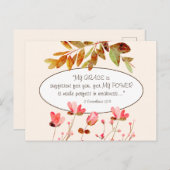 2コリント12:9わたしの恵みはあなたのために十分である ポストカード (正面/裏面)