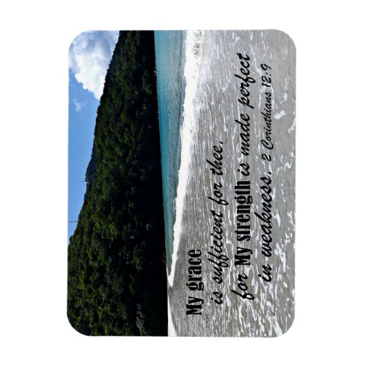 2コリント12:9わたしの恵みはあなたのために十分である マグネット (縦)