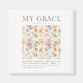 2コリント12:9わたしの恵みはあなたのために十分である マグネット (正面)