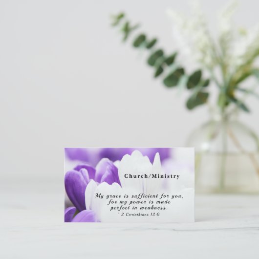 2コリント12:9わたしの恵みはあなたのために十分である 名刺 (スタンド正面)