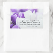 2コリント12:9わたしの恵みはあなたのために十分である 長方形シール (バッグ)