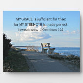 2コリント12:9わたしの恵みは十分である… フォトプラーク (正面)