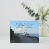 2コリント12:9わたしの恵みは十分である… ポストカード (スタンド正面)