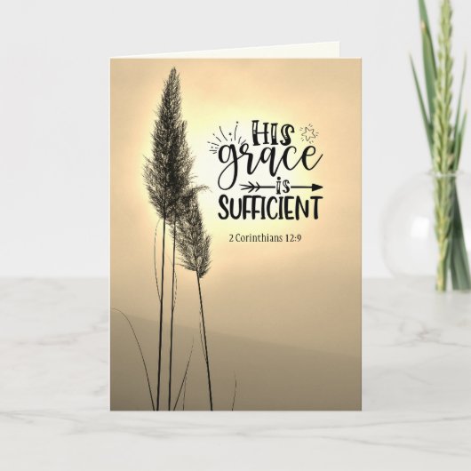 2コリント12:9彼の恵みは十分である カード (正面)