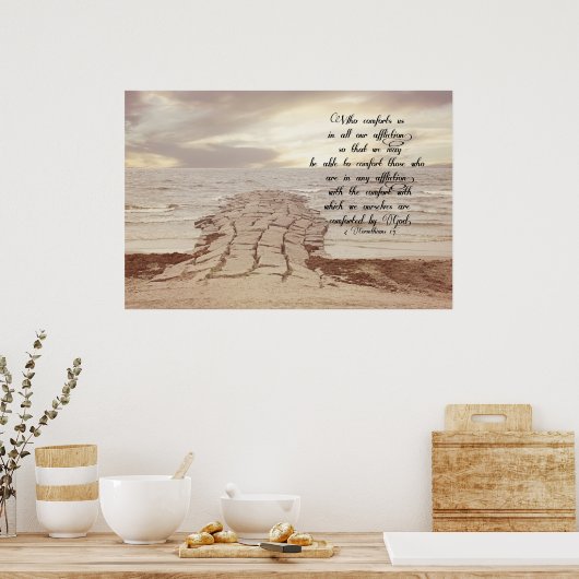 2コリント1:4 ポスター (キッチン)