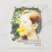 2コリント2:15ハッピーマザーの日の水色 シーズンポストカード (正面)