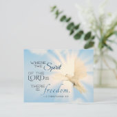 2コリント3:17主の霊がそこにあるところ ポストカード (スタンド正面)
