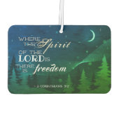 2コリント3:17主の霊がどこにあるか カーエアーフレッシュナー (裏面)