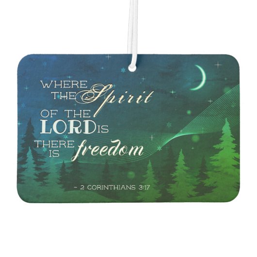 2コリント3:17主の霊がどこにあるか カーエアーフレッシュナー (裏面)