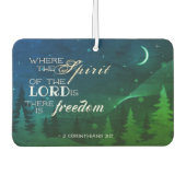 2コリント3:17主の霊がどこにあるか カーエアーフレッシュナー (正面)