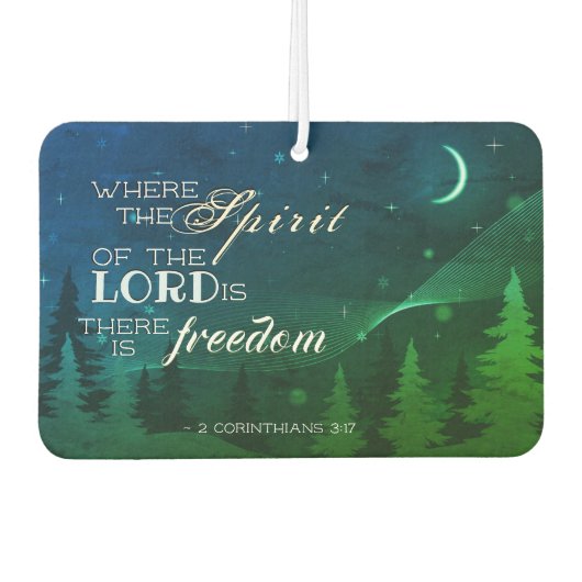 2コリント3:17主の霊がどこにあるか カーエアーフレッシュナー (正面)