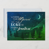 2コリント3:17主の霊がどこにあるか ポストカード (正面/裏面)