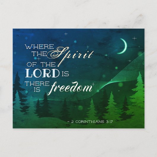 2コリント3:17主の霊がどこにあるか ポストカード (正面)