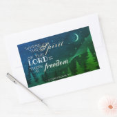 2コリント3:17主の霊がどこにあるか 長方形シール (封筒)