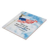 2コリント3:17自由、アメリカ国旗あり タイル (側面)