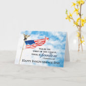 2コリント3:17自由、独立記念日の聖書 カード (黄色い花)