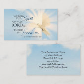 2コリント3:17 ...自由の聖句がある 名刺 (正面/裏面)