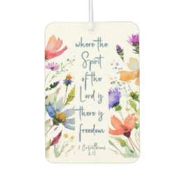 2コリント3:17 Freedom Bible Verse カーエアーフレッシュナー