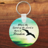 2コリント3:17 Freedom Bible Verse キーホルダー (裏面)