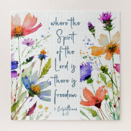 2コリント3:17 Freedom Bible Verse ジグソーパズル
