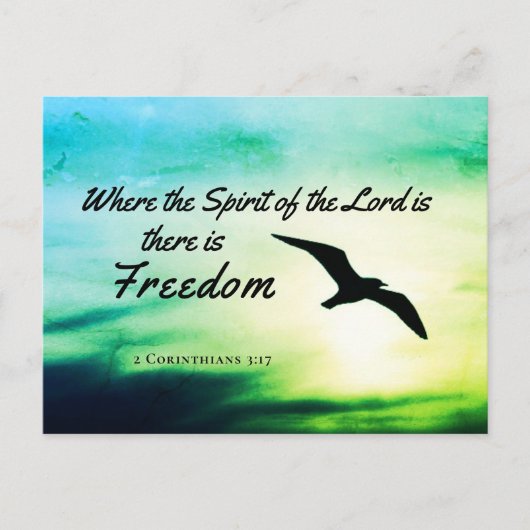 2コリント3:17 Freedom Bible Verse ポストカード (正面)