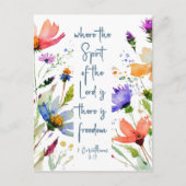 2コリント3:17 Freedom Bible Verse ポストカード (正面)