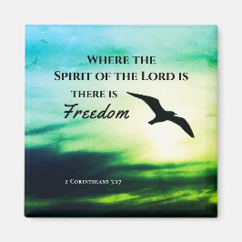 2コリント3:17 Freedom Bible Verse マグネット