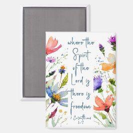 2コリント3:17 Freedom Bible Verse マグネット