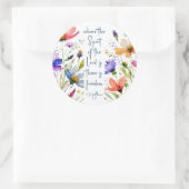 2コリント3:17 Freedom Bible Verse ラウンドシール (バッグ)