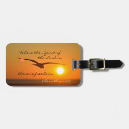 2コリント3:17 Freedom Bible Verse ラゲッジタグ