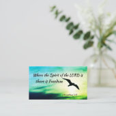 2コリント3:17 Freedom Bible Verse 名刺 (スタンド正面)