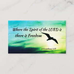 2コリント3:17 Freedom Bible Verse 名刺