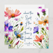 2コリント3:17 Freedom Bible Verse Flat Card (正面/裏面)