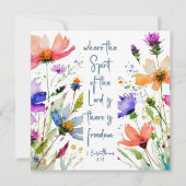 2コリント3:17 Freedom Bible Verse Flat Card (正面)