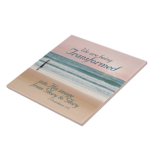 2コリント3:18彼の姿に変わった タイル (側面)