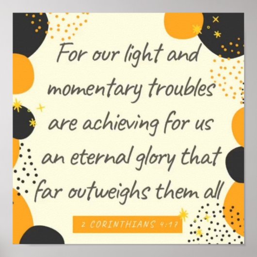 2コリント4:17永遠の栄光 ポスター (正面)