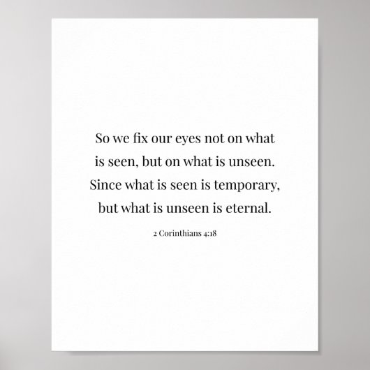2コリント4:18 ポスター (正面)